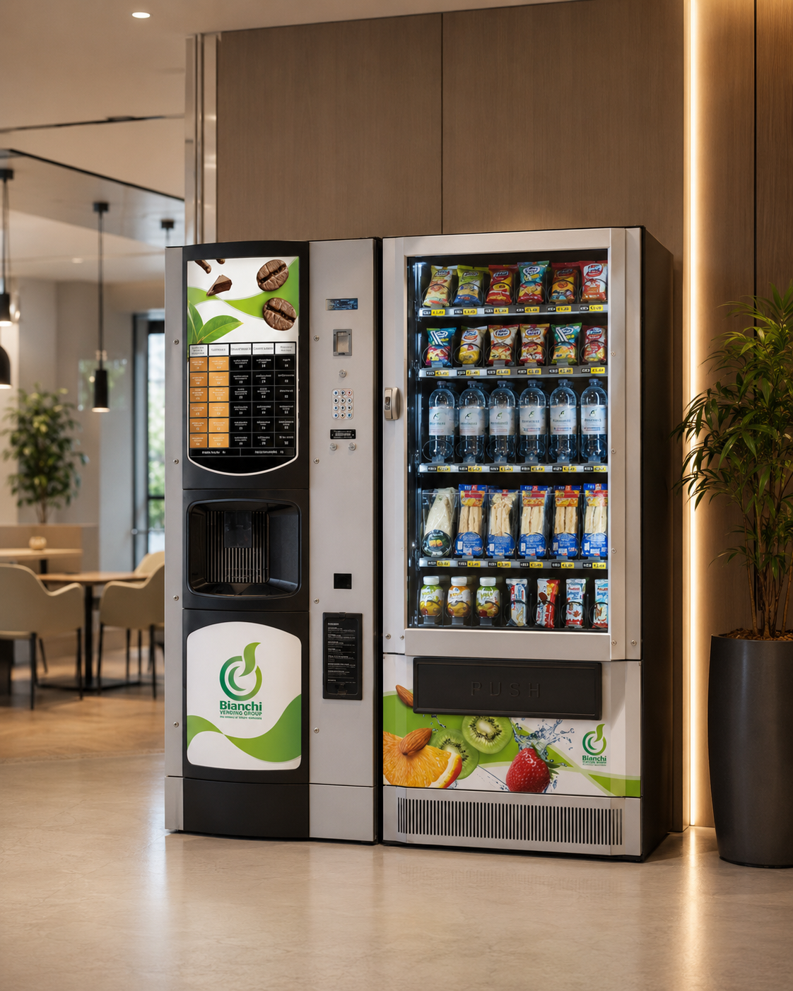Vendingové automaty Bianchi na pobočce Kafe Centrum Šumperk